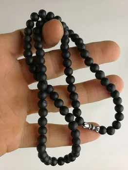 

Chinese natural Bian Stone Care Radiation Bead Necklace