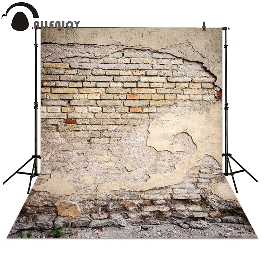 Allenjoy Abstract Brick Wall Photography Backdrops Broken Old Effect Background Photophone Photocall Photobooth for Photo Studio |