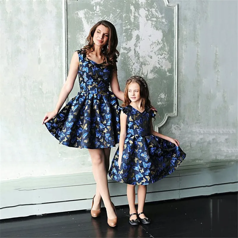 

Mother daughter dresses Family Matching Clothes Women Kids Girl Formal Cute Party Princess Dress Elegant greatful Outfits
