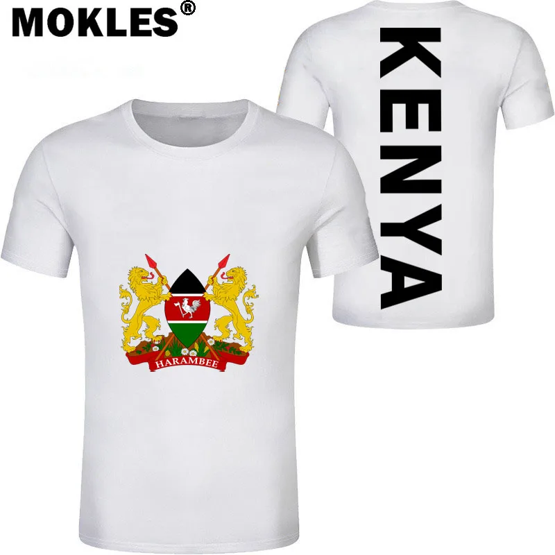 KENYA men youth diy custom made name number photo ken casual boy t shirt nation flag ke swahili