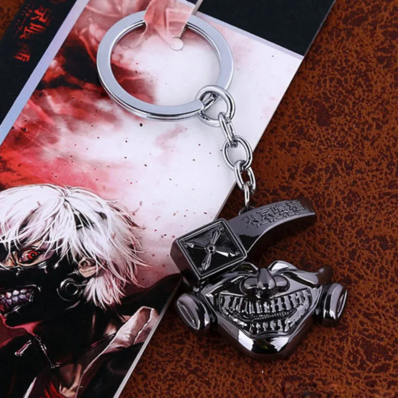 HOT Anime Tokyo Ghoul Keychain Mask Style Cool Keyring Pendant Cosplay