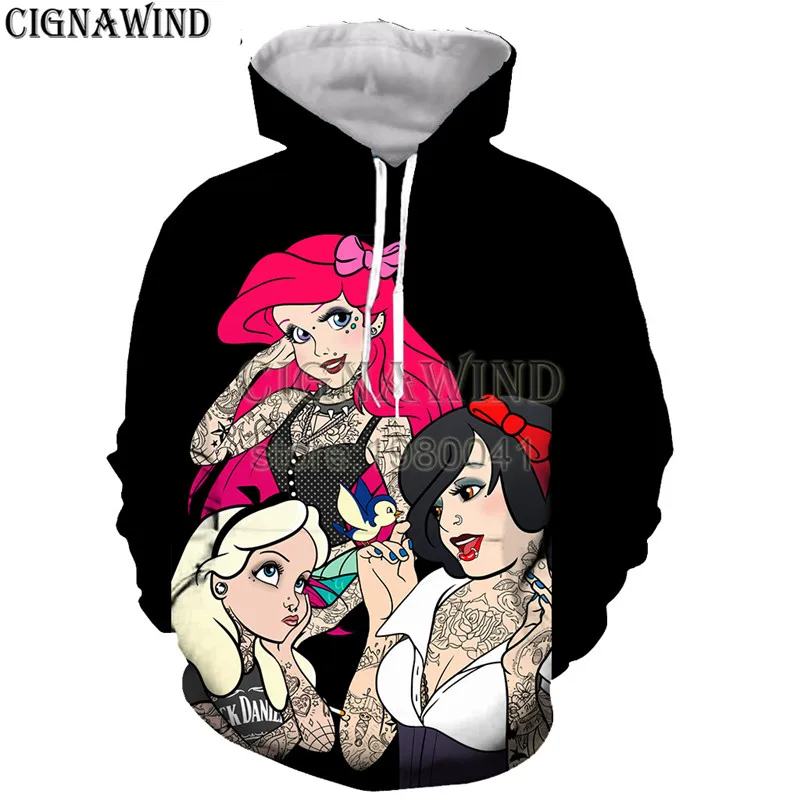 

New Harajuku Punk Princess Jasmine hoodies men women sweatshirts printed 3d hooded pullover hooded casual streetwear