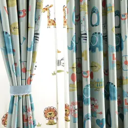 Budloom современный стиль шторы для животных для спальни Двухсторонние Печатные шторы для гостиной мультфильм детская комната шторы