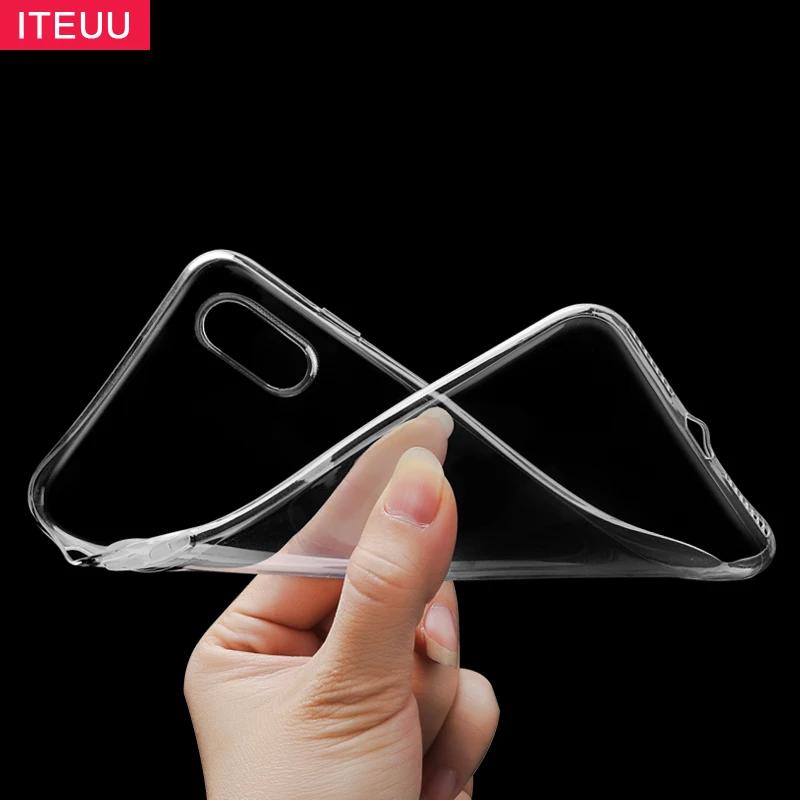 Ультратонкий Прозрачный чехол из ТПУ для iPhone X Xs Max XR мягкая гибкая Защитная