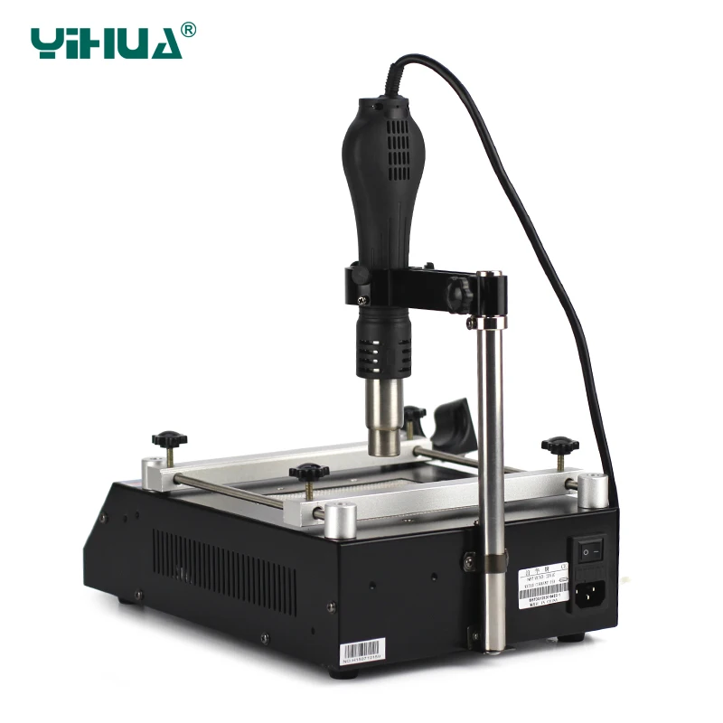 YIHUA 853AAA 3 Functions in 1 Bga Rework Station  650W SMD Hot Air Gun+ 60W Soldering Irons +500W Preheating Station 