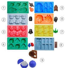 9 stücke Krieg der Sterne Eiswürfelbehälter Silikon Eisform Todesstern Eisform Form Candy Silikon Formen Darth Vader Yoda Master