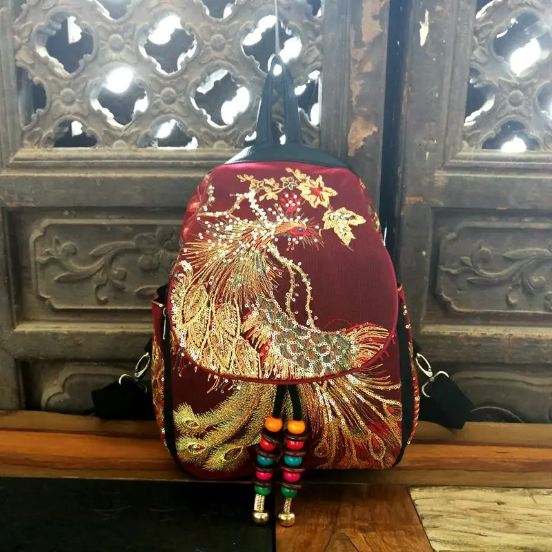 New Traditional Backpacks Teenager Girls National Embroidery Backpack Travel Shoulder Bags School Bag Women Backpacks 332