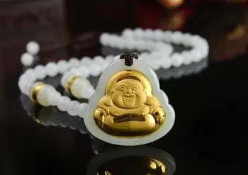 

fine jewelry New Discount Top Quality Buddha Jade For Men Women Pendants Jewelry Free Shipping with box