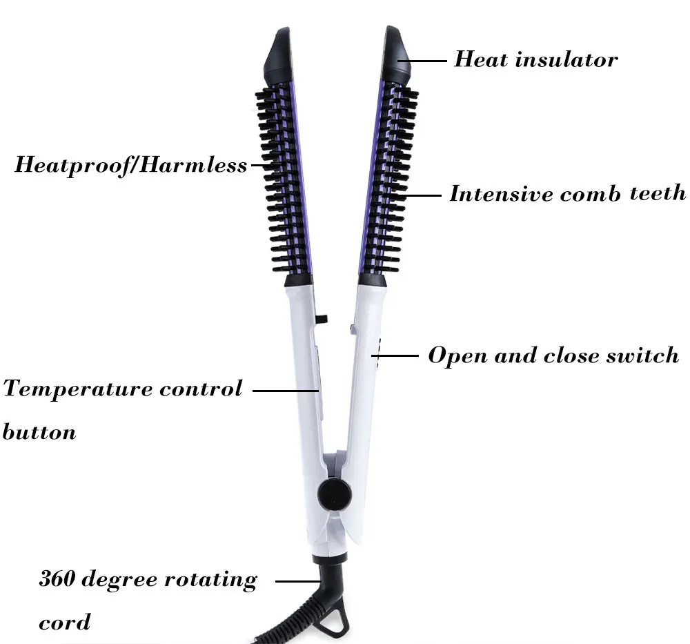 Профессиональная электрическая керамическая расческа выпрямитель для волос комбинирует Многофункциональные Инструменты для укладки волос щипцы для завивки волос роликовые инструменты