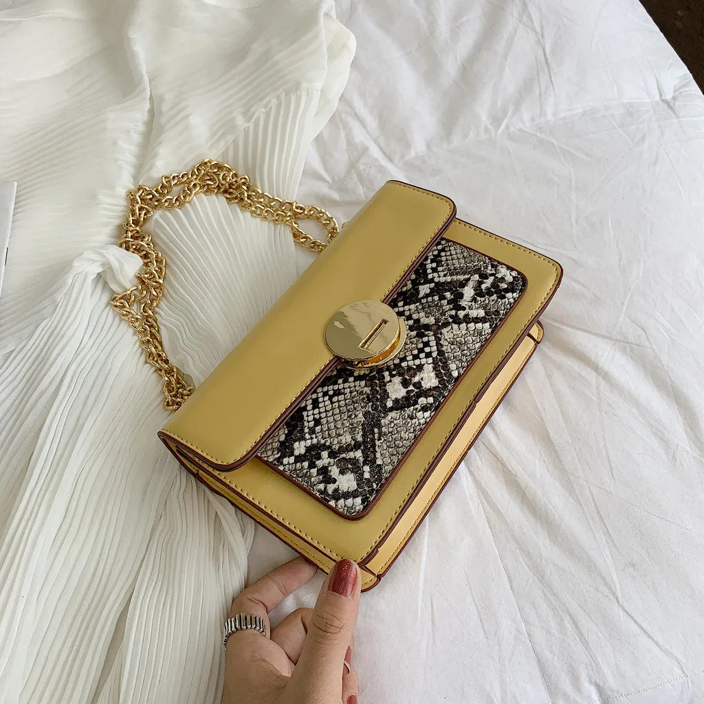 Женская Ретро змеиная сумка через плечо, сумка-мессенджер, сумки на плечо, винтажный клатч со змеиным узором, сумки на плечо, May23
