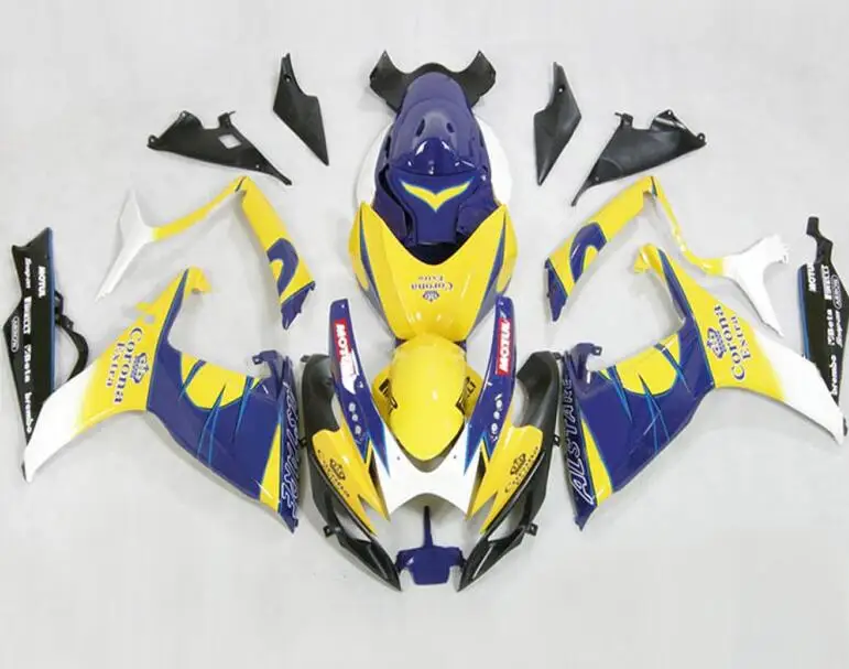 

3Gifts New ABS bodywork Fairings Kit set Fit For SUZUKI GSX-R600 GSX-R750 06 07 600 750 K6 GSXR 600 750 2006 2007 blue Corona