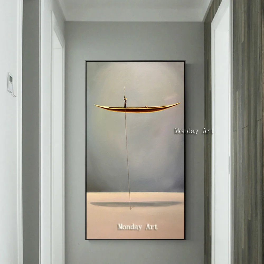 New-Chinese-Style-Golden-Boat-Natural-Landscape-Creative-Canvas-Paintings-Wall-Art-Pictures-For-Living-Room (2)