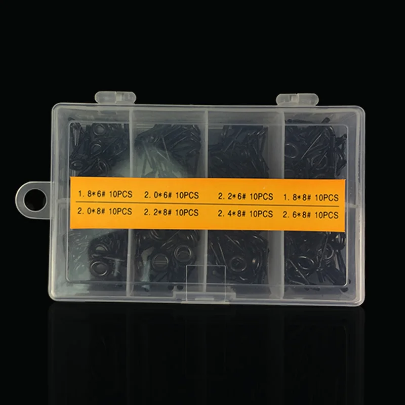

Spinning Rod Guides Tip Ceramic Fishing Rod Guide Replacement Tip Spare Parts Repair and Tips Repair Eye Loop Kit with Box