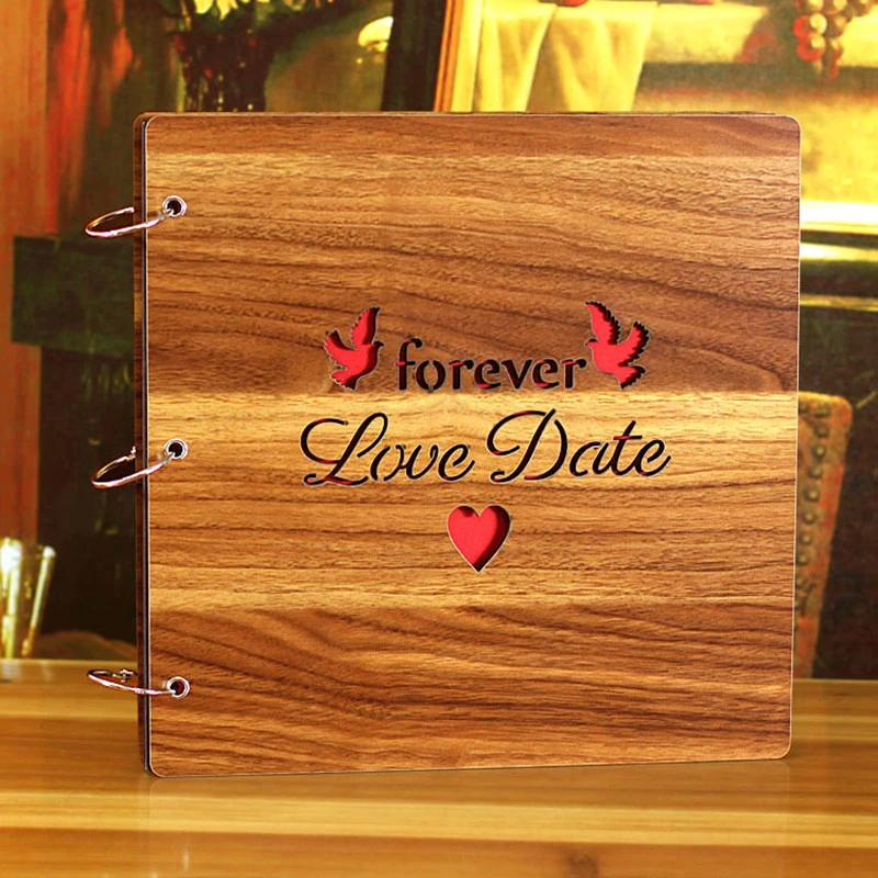 16 Pouce Diy Photo Album Fait A La Main Bebe Photo Album Couples Autographe Album Pour 5 Pouces 300 Photos Bois Couverture Livraison Accessoires Aliexpress
