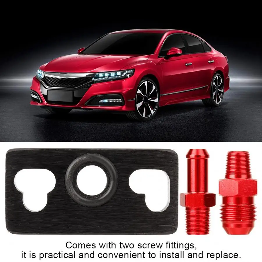 

Car Fuel Rail Pressure Regulator Adapter with Fitting Replacement Fit for Honda