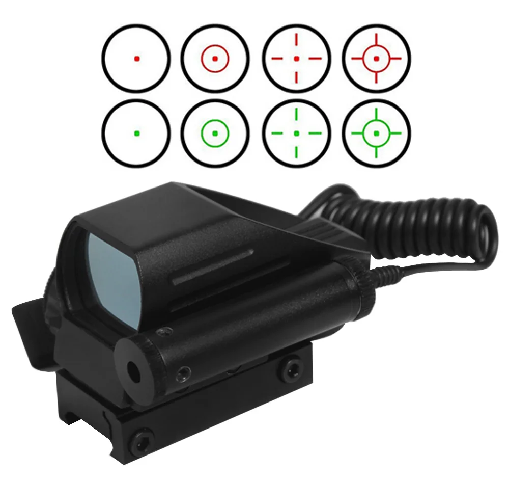 

Free Shipping 2016 Spike Tactical Multi Optical Coated Holographic Red and Green Dot Sight Tactical Reflex 4 Different Reticles