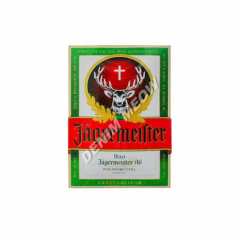 Алкогольные напитки Jagermeister голова оленя табличка металлическая винтажная винная Оловянная вывеска классические наклейки на стену виски украшение для домашнего бара WY55