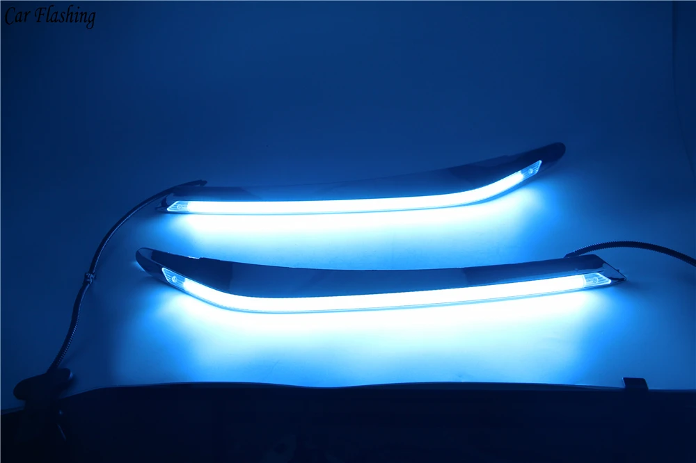 2 шт. светодиодный светильник для Honda City Grace дневной ходовой светильник с реле сигнала поворота автомобильный головной светильник для украшения бровей