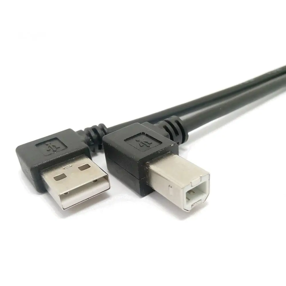 0 2 M левый Угловой USB A папа угловой B 90 градусов Принтер Сканер кабель|angle usb|left angleusb