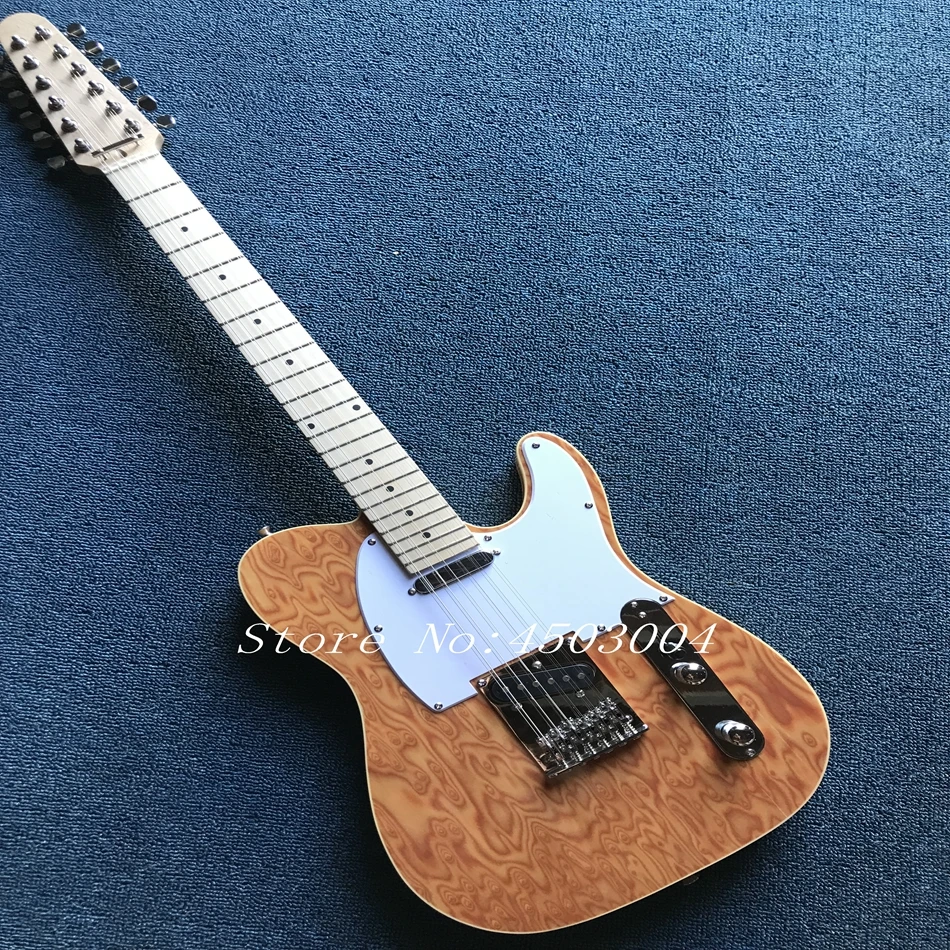 

Custom Shop 12 string TL electric guitar,maple guitar fingerboard with black dot inlay and texture body with white picker guard