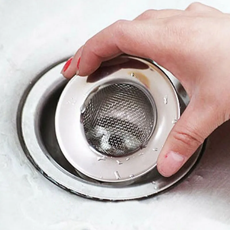 1 pc Stainless Steel Strainers Home Kitchen Bathroom Appliances Sewer