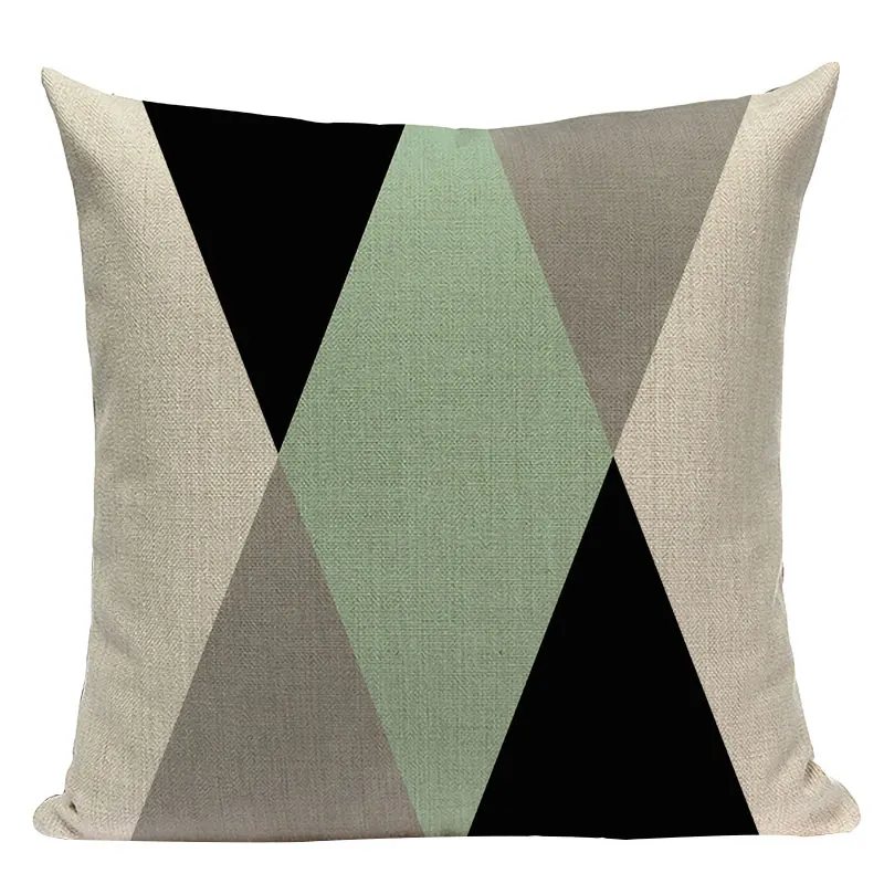 Housse de coussin scandinave vert - 23 design minimalistes au choix 2 L318-(1)