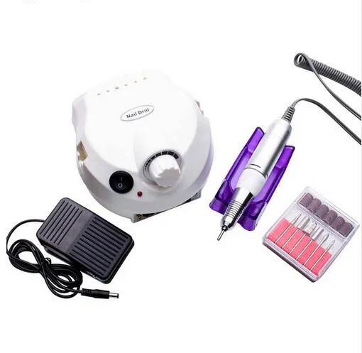 White 220V EU Ladymisty 30000 об/мин Электрический сверлильный станок для ногтей, оборудование для дизайна ногтей, маникюрный набор, пилочка для сверления ногтей, шлифовальные ленты, Аксессуары, инструменты - Цвет: White 220V EU