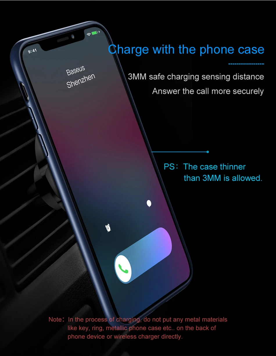 Baseus, автомобильное Qi Беспроводное зарядное устройство, держатель для iPhone 11X8 8 Plus, магнитный, вращение на 360 градусов, автомобильное крепление, авто подставка для телефона