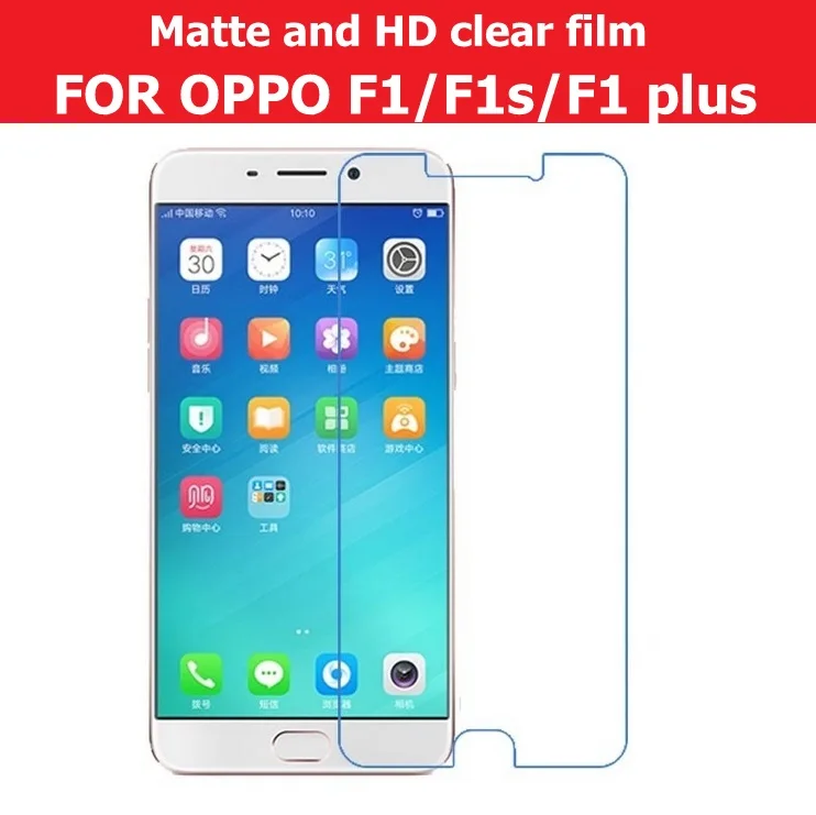 

Front Screen Protector Anti-Glare Matte Film For OPPO F1 F1s F1 plus HD Clear Glossy Film LCD panel guard+cloth+retail pack