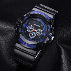 Лидирующий бренд Спорт кварцевые наручные часы для мужчин военные водонепроницаемые часы светодиодный винтажные часы для мужчин