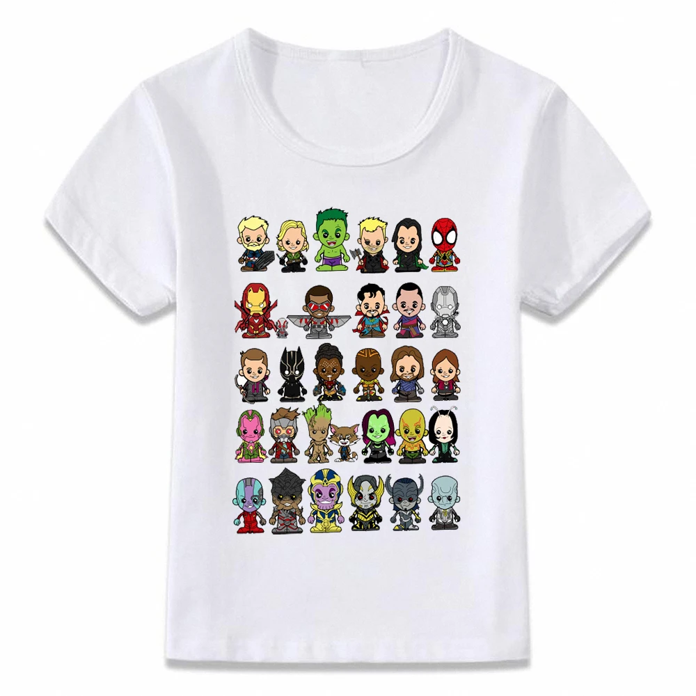 Детская одежда, футболка с принтом из фильма «мстители» Бесконечность войны танос для мальчиков и девочек, рубашки для малышей, футболки