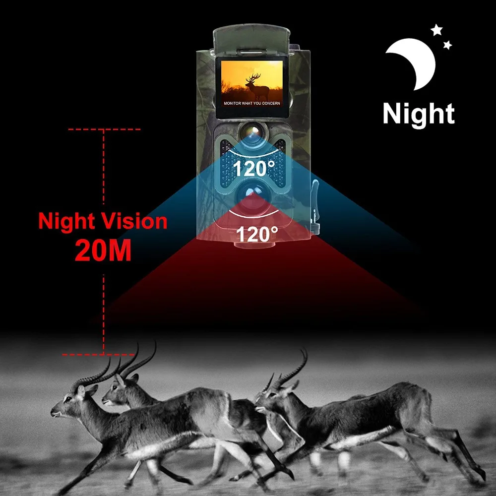 Hunting Trail Camera 24MP 1080P Wildlife Cameras Photo traps Forest Wildcamera HC550A Photo Video Trap Tracking Surveillance