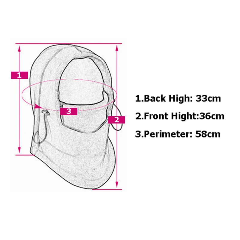 Windproof Cycling Face Mask Winter Thermal Fleece Head Scarf Bandana Bike Neck Warmer Motorbike Snowboard Ski Balaclava AC0220 (14)