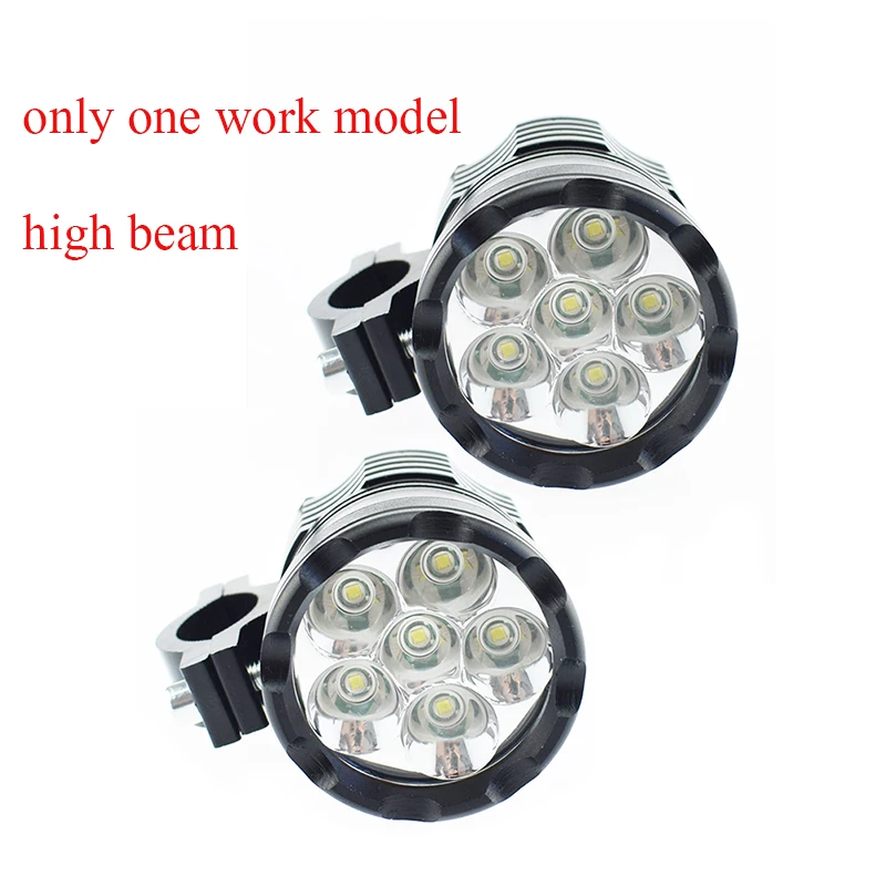 12V 60W Motorcycle work lamp LED Moto auxiliary lights only high beam