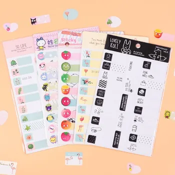 

Creative and cute cartoon self-adhesive hand-book, hand-written label, classified label, children's mark, paper stationery