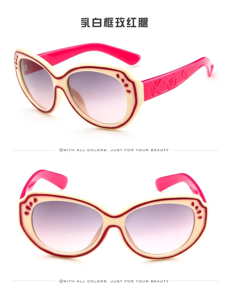 Новейшие крутые Детские Модные Винтажные Овальные Солнцезащитные очки для девочек, разноцветные солнцезащитные очки UV400