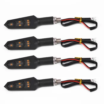 

Super Lights Bike Lamp Turn Signal Indicator Light Turning Kit Amber Universal Premium 4pcs Bright 2 Pairs 12V