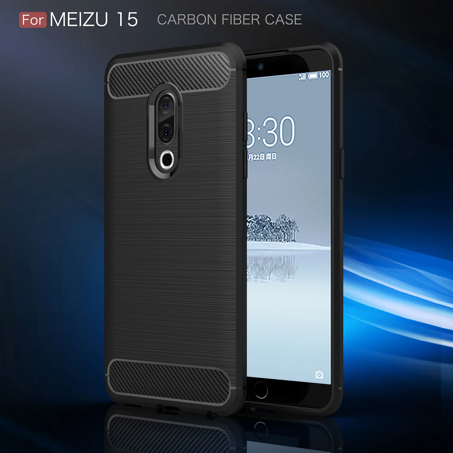 

GerTong Mobile Phone Case For Meizu M6 M5 Note M5S ME3 ME2 Carbon Fiber Soft TPU Cover For Meizu Pro 7 15 Plus Protective Shell