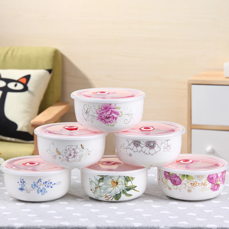 Bone China микроволновая миска для духовки студентов чаша лапши быстрого приготовления 750 мл герметичный Ланч-бокс