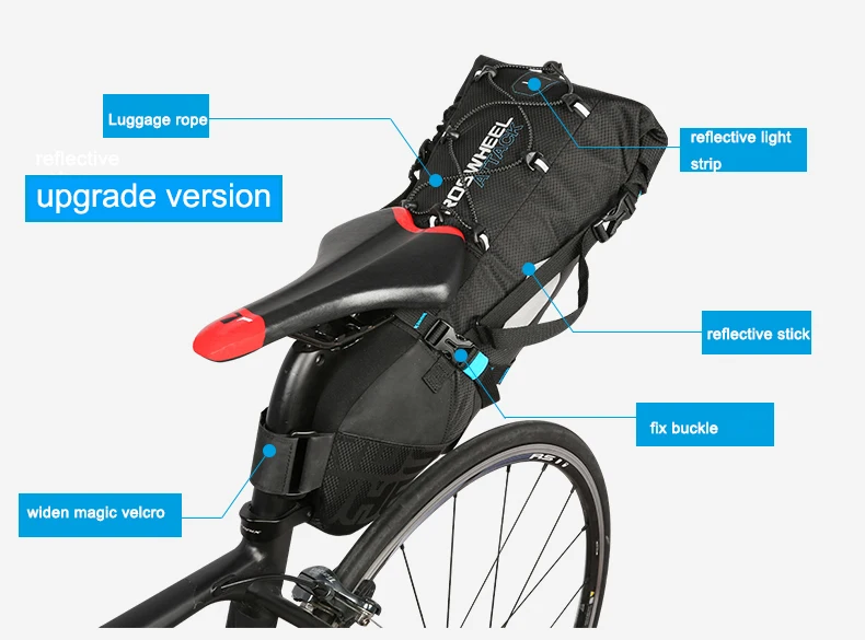 Discount ROSWHEEL NEWEST 8L 10L Waterproof MTB Bike Bag Bike Saddle bag Rear Seat Bags Accessories Cycling Bicycle Saddle Bag 7 Discount ROSWHEEL NEWEST 8L 10L Waterproof MTB Bike Bag Bike Saddle bag Rear Seat Bags Accessories Cycling Bicycle Saddle Bag 7