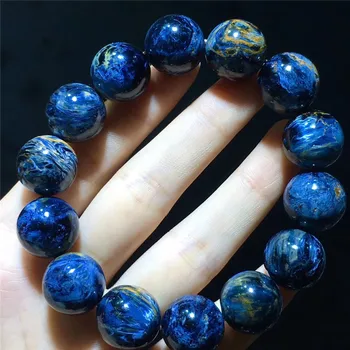 

16.2mm Genuine Natural Pietersite Gemstone Bracelets For Women Men Anniversary Stretch Crystal Round Beads Bracelet Jewelry Gift