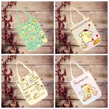 IVYYE/1 шт.; модные парусиновые сумки на плечо с помпоном и помпоном; Повседневная сумка для покупок; Сумка-тоут с героями мультфильмов; сумка для путешествий; Новинка