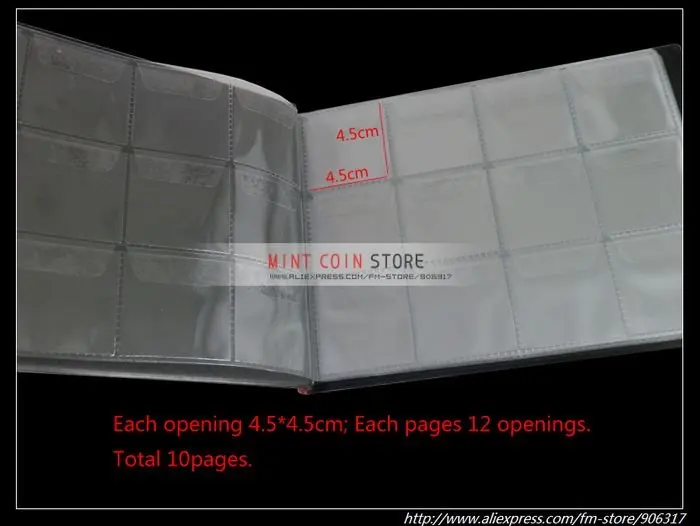 Инь 120 отверстия сбор запасов монет Держатели защитный альбом 1 шт./лот