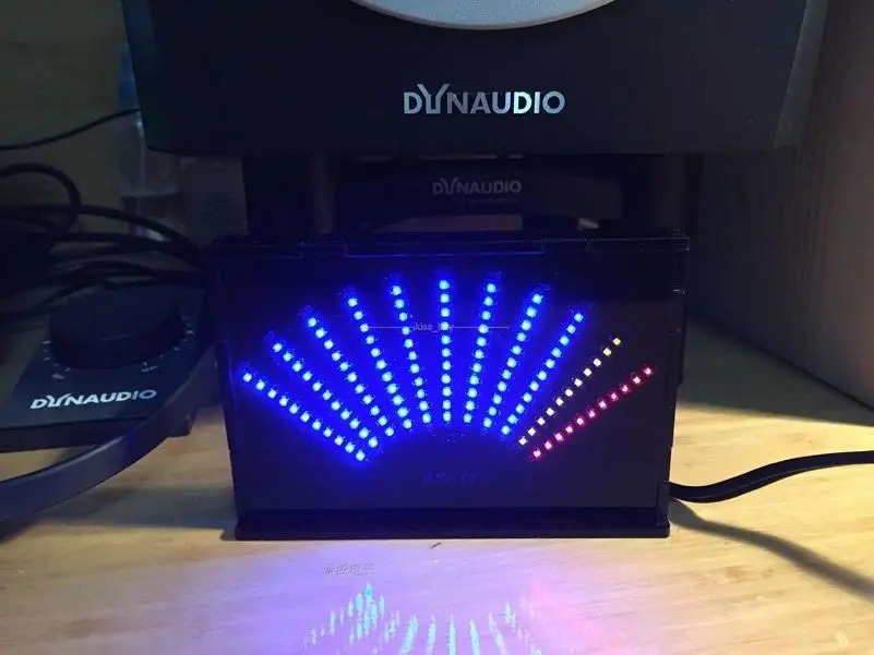 

Fan-shaped Audio Level Meter Audio LED Display Music Spectrum Analyzer FOR pc mp3 Amplifier VU METER + CASE 5v usb power