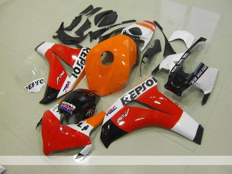 New ABS Fairings For CBR1000RR CBR1000 CBR 1000 RR 2008 2009 2010 2011 ABS Injection Fairing Bodywork Kit Orange black red