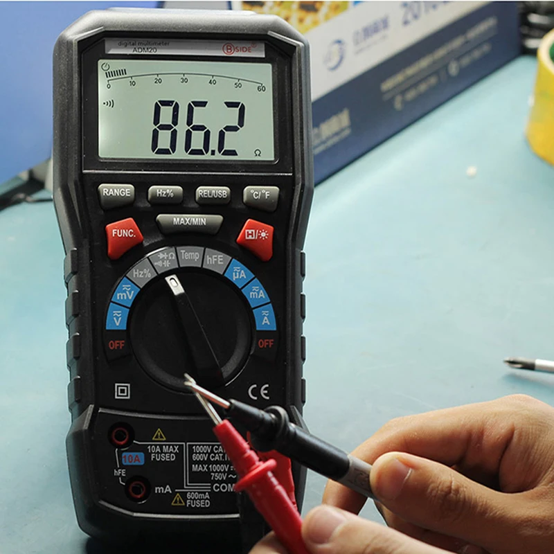 

BSIDE Multimeter ADM20 6000 TURE RMS Autorange Digital Multimeter DMM USB Interface Support PC Backlight Hand-held Measurement