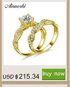 AINUOSHI Real 14 K, однотонное белое/желтое золото, обручальное кольцо, роскошное, 7 мм, Круглый, имитация бриллиантов, широкий диапазон для женщин, обручальное кольцо для невесты