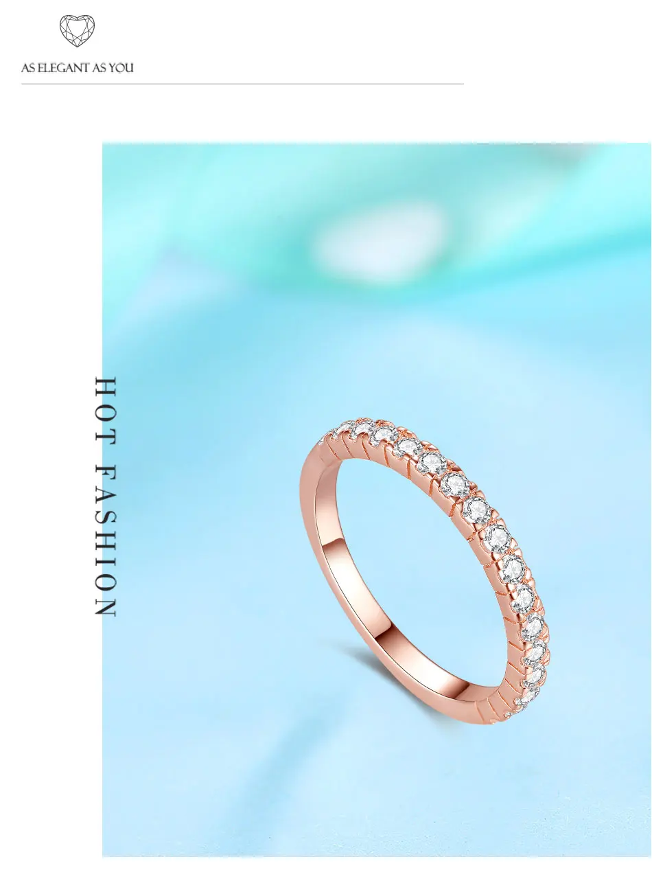BELAWANG Authentic 925 Sterling Silver Dazzling CZ Round Female Finger Rings for Women Wedding Jewelry Gift