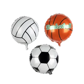 

1000pcs 18" Round Football Basketball Balloons Kids Inflatable Toys Soccer Ball Games Supplies 45cm Foil Ball Balloon ZA6555
