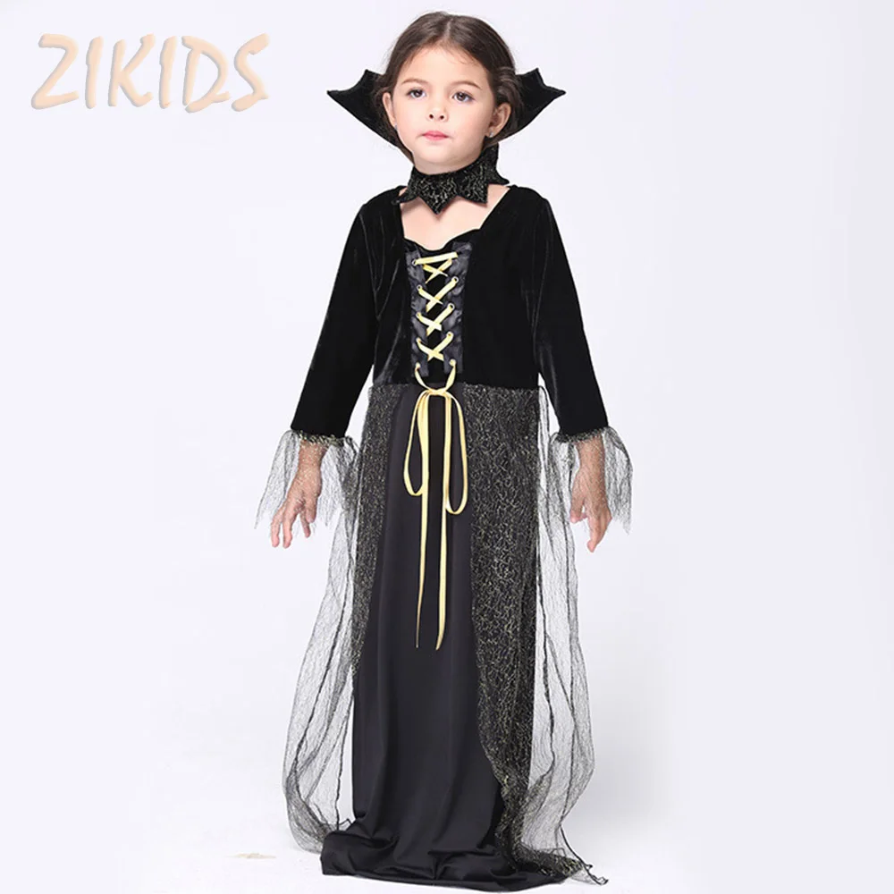 Children Girls Halloween Sorceress Cosplay Costume Performance Clothing